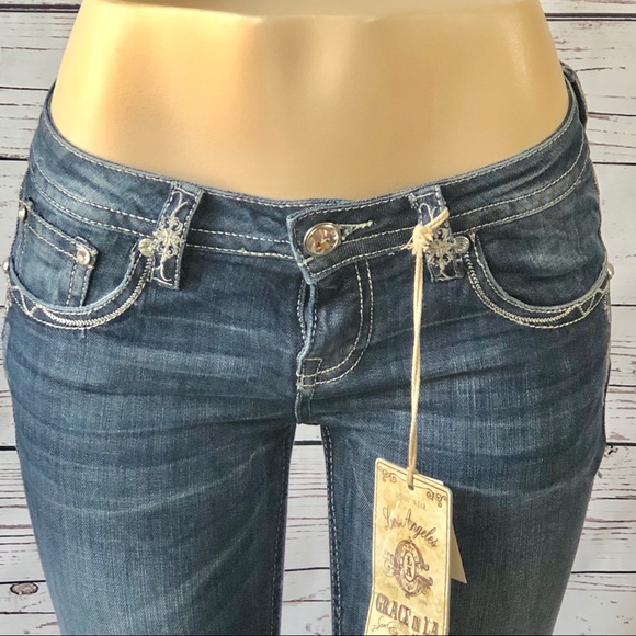 Grace in LA Boot Cut Jeans Size 28 - Picture 4 of 4